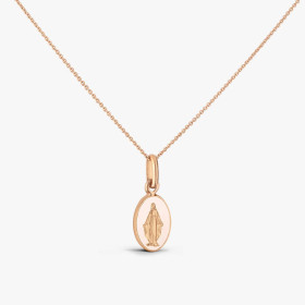 Médaille Arthus Bertrand Miraculeuse Rose Poudré Or Rose 10mm