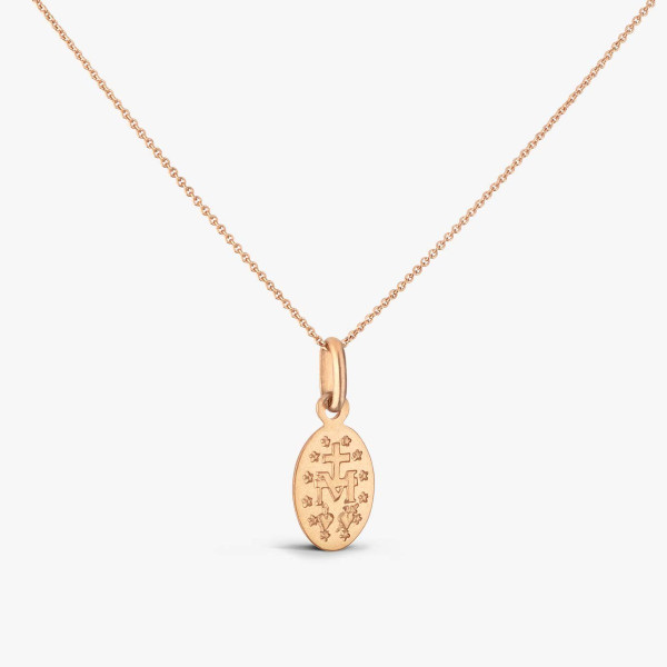 Médaille Arthus Bertrand Miraculeuse Vert Grisé Or Rose 10mm