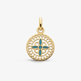 Médaille Arthus Bertrand Mont Saint Michel Bleu Or Jaune 12 mm