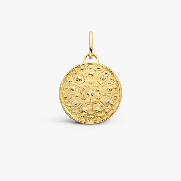 Médaille Arthus Bertrand Or Jaune & Diamant Rosae 23 mm