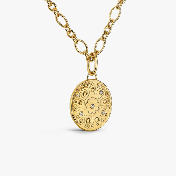 Médaille Arthus Bertrand Or Jaune & Diamant Rosae 23 mm