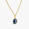 Pendentif Arthus Bertrand Or Jaune & Diamant Lune Bleu Marine 10 mm