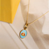 Pendentif Arthus Bertrand Or Jaune Coccinelle Bleu Ciel