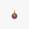 Pendentif Arthus Bertrand Or Jaune Coquelicot Bleu Roi 10 mm