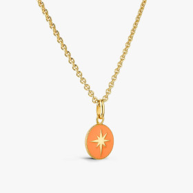 Pendentif Arthus Bertrand Or Jaune Etoile Orange 10 mm