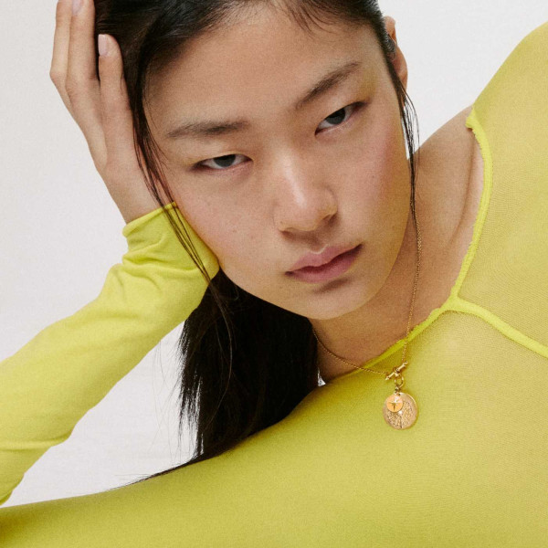 Pendentif Arthus Bertrand Or Jaune Etoile Orange 10 mm