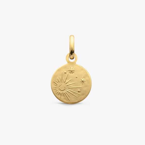 Pendentif Arthus Bertrand Or Jaune Lune Bleu Roi 10 millimètres