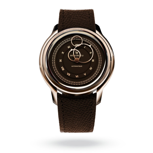 Montre Beaubleu La Pièce n°1 Moka Bracelet cuir Marron Grainé