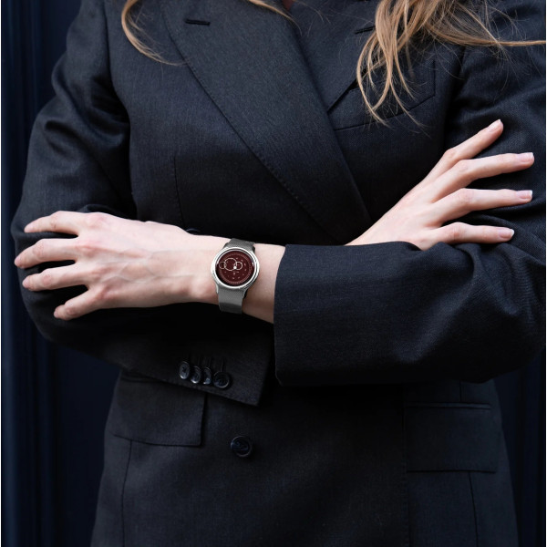 Montre Beaubleu La Pièce n°1 Lie de vin Bracelet Cuir Noir Grainé