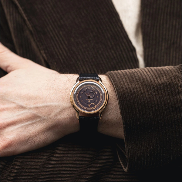 Montre Beaubleu La Pièce n°1 Moka Bracelet cuir Marron Grainé