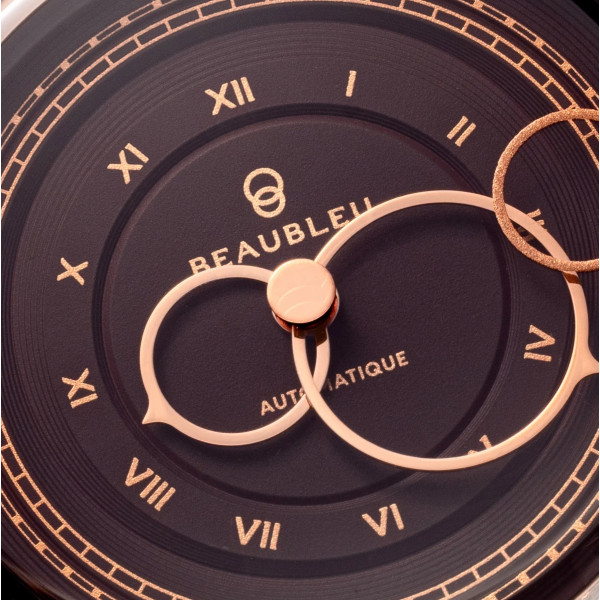 Montre Beaubleu La Pièce n°1 Moka Bracelet cuir Marron Grainé