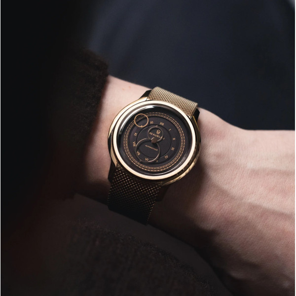 Montre Beaubleu La Pièce n°1 Moka Bracelet cuir Marron Grainé