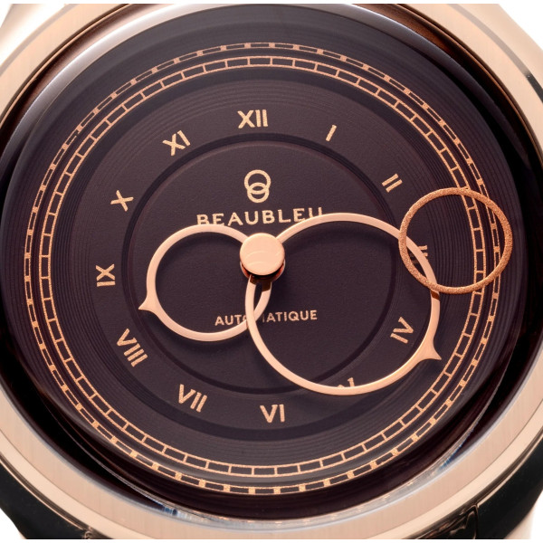 Montre Beaubleu La Pièce n°1 Moka Bracelet cuir Marron Grainé