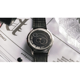 Montre Beaubleu La Pièce n°2 Noir Bracelet Cuir Noir Grainé