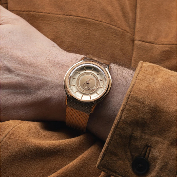 Montre Beaubleu La Pièce n°2 Or Rose Bracelet Acier Or Rose