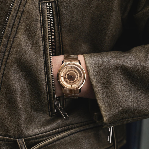 Montre Beaubleu La Pièce n°2 Or Rose Bracelet Acier Or Rose