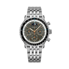 Montre Breitling Navitimer B19 Chronograph 43 Perpetual Calendar Cadran anthracite Bracelet Acier inoxydable
