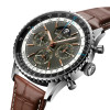 Montre Breitling Navitimer B19 Chronograph 43 Perpetual Calendar Cadran anthracite Bracelet Cuir d’alligator