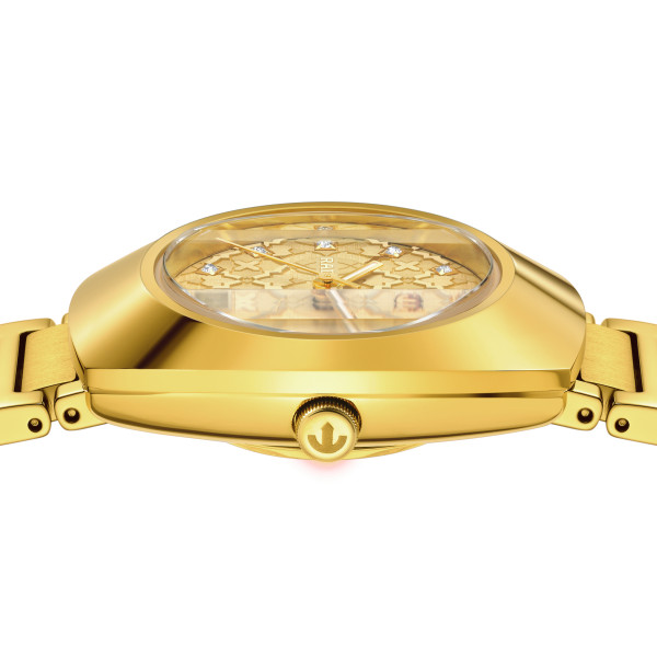 Montre Rado Diastar Original Automatique Cadran Jaune Bracelet Doré