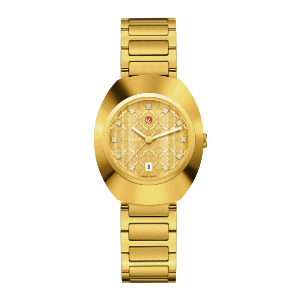 Montre Rado Diastar Original Automatique Cadran Jaune Bracelet Doré