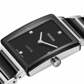 Montre Rado Integral Diamonds Quartz Cadran Noir Bracelet Noir