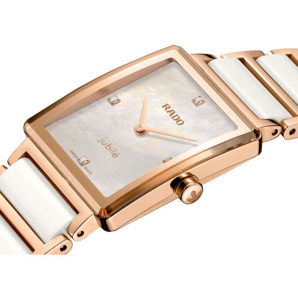 Montre Rado Integral Diamonds Quartz Cadran Blanc Bracelet Blanc