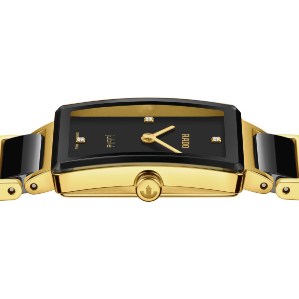 Montre Rado Integral Diamonds Quartz Cadran Noir Bracelet Noir
