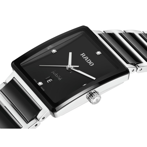 Montre Rado Integral Diamonds Quartz Cadran Noir Bracelet Noir