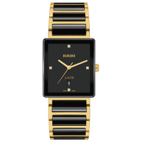 Montre Rado Integral Diamonds Quartz Cadran Noir Bracelet Noir