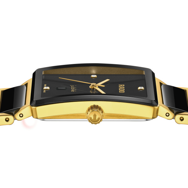 Montre Rado Integral Diamonds Quartz Cadran Noir Bracelet Noir