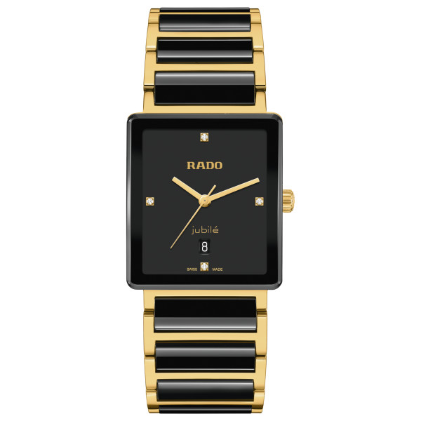 Montre Rado Integral Diamonds Quartz Cadran Noir Bracelet Noir