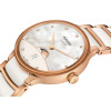 Montre Rado Centrix Moonphase Quartz Cadran Blanc Bracelet Blanc