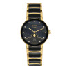 Montre Rado Centrix Moonphase Quartz Cadran Noir Bracelet Noir
