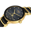 Montre Rado Centrix Moonphase Quartz Cadran Noir Bracelet Noir