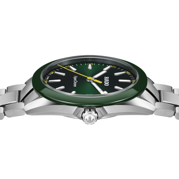 Montre Rado Hyperchrome Quartz Cadran Vert Bracelet Argenté