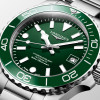 Montre Longines Hydroconquest 39 mm Automatique Cadran Vert laqué poli Bracelet Acier