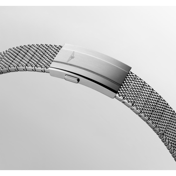 Montre Longines Hydroconquest 39 mm Automatique Cadran Bleu givré soleillé Bracelet Acier Maille Milanaise