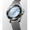 Montre Longines Hydroconquest 42 mm Automatique Cadran Bleu givré soleillé Bracelet Acier Maille Milanaise