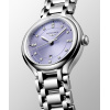 Montre Longines primaluna 30 mm Quartz Cadran Mauve lavande soleillé Bracelet Acier