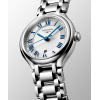 Montre Longines primaluna 30 mm Quartz Cadran Argenté "soleil" Bracelet Acier