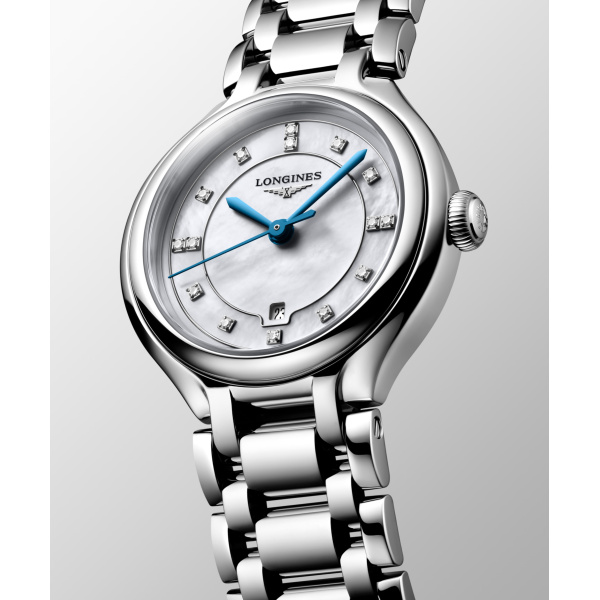 Montre Longines Longines primaluna 30 mm Quartz Cadran Nacre blanche Bracelet Acier