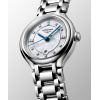 Montre Longines primaluna 30 mm Quartz Cadran Nacre blanche Bracelet Acier