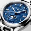 Montre Longines Longines primaluna moonphase 34 mm Automatique Cadran Nacre bleue lumineuse Bracelet Acier