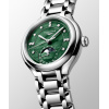 Montre Longines Longines primaluna moonphase 34 mm Automatique Cadran Nacre vert vif Bracelet Acier