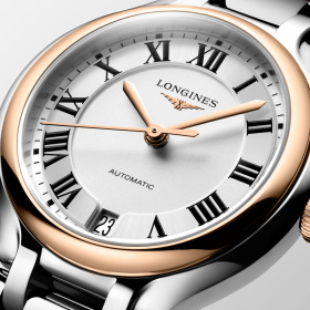 Montre Longines Longines primaluna 34 mm Automatique Cadran Argenté "soleil" Bracelet
