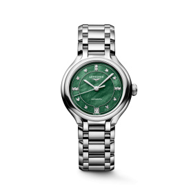 Montre Longines Longines primaluna 34 mm Automatique Cadran Nacre vert vif Bracelet Acier