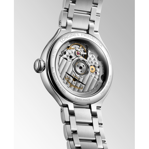 Montre Longines Longines primaluna 34 mm Automatique Cadran Nacre vert vif Bracelet Acier