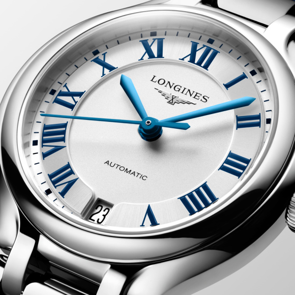 Montre Longines Longines primaluna 34 mm Automatique Cadran Argenté "soleil" Bracelet