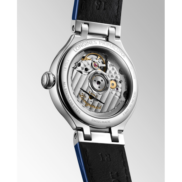 Montre Longines Longines primaluna 34 mm Automatique Cadran Argenté "soleil" Bracelet