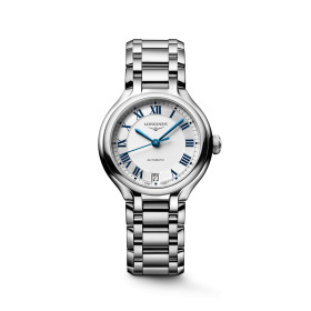 Montre Longines Longines primaluna 34 mm Automatique Cadran Argenté "soleil" Bracelet Acier
